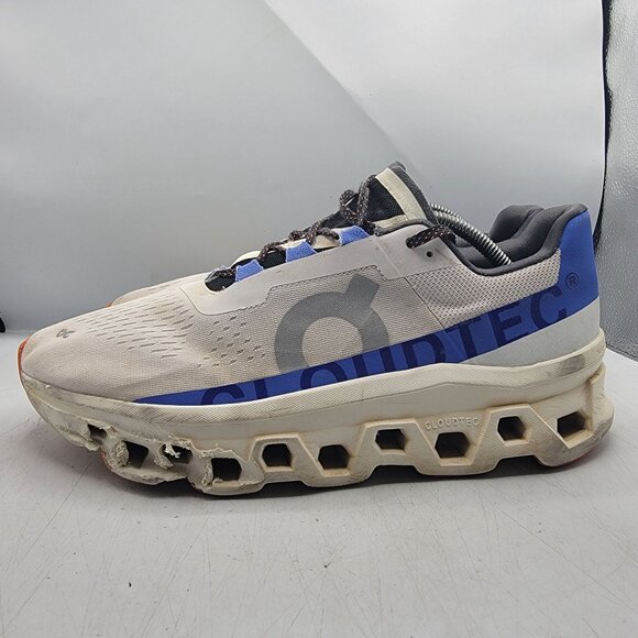 On Running Cloudmonster Mens 12 Frost Cobalt Athletic Shoes Running Walking - Picture 14 of 14